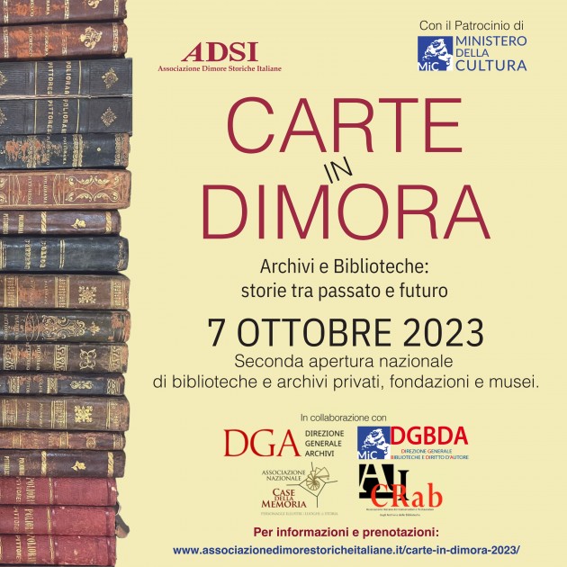 Adsi Eventi Carte In Dimora Archivi E Biblioteche Storie Tra